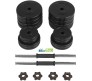 Body Maxx 45 Kg PVC Weight Plates, 5 and 3 ft Rod, 2 D. Rods Home Gym Equipment Dumbbell Set.